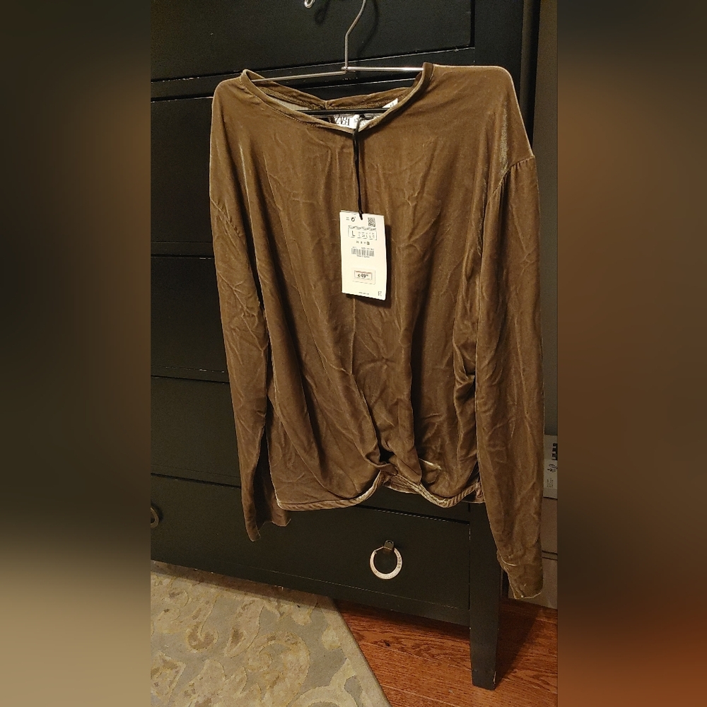 Zara Velvet Velour Top